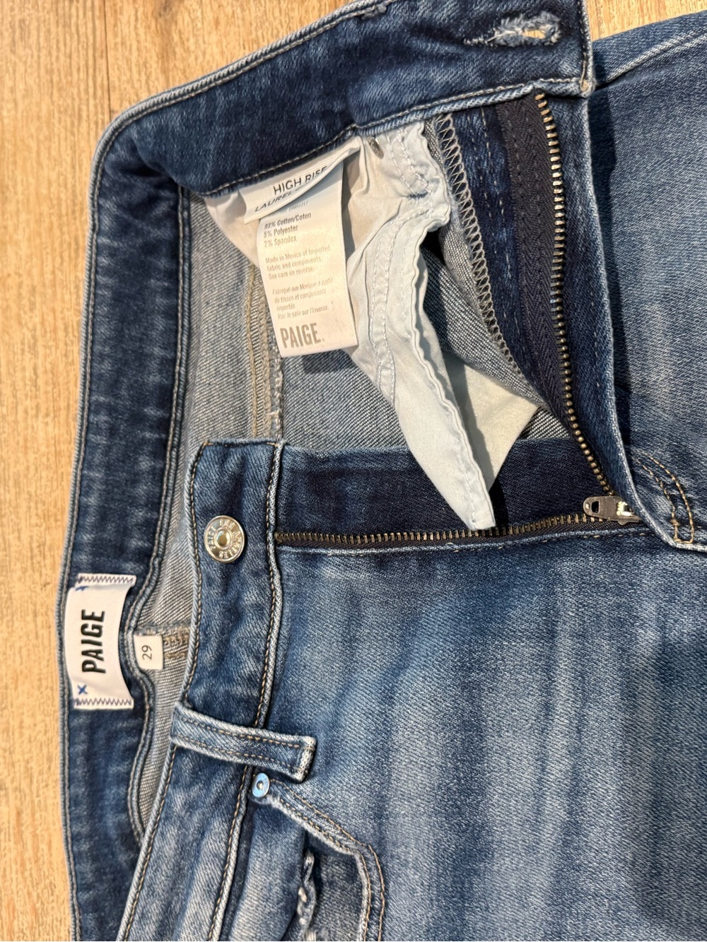 PAIGE High Rise Flare Laurel Canyon Medium Blue (29) Anthropologie
